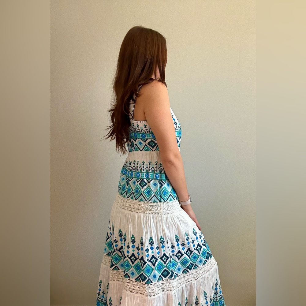 NWOT Sundance Women’s Blue & White Garden Sunset Dress - Retail: $298